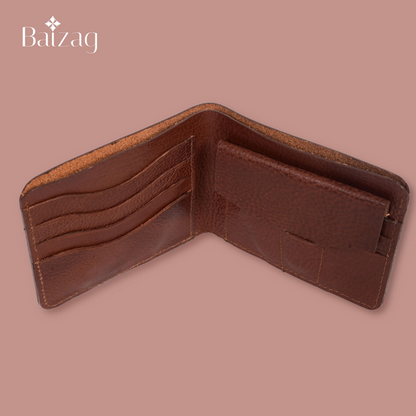 Baizag Rough and Slim Men's Wallet Brown