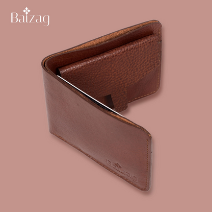 Baizag Rough and Slim Men's Wallet Brown